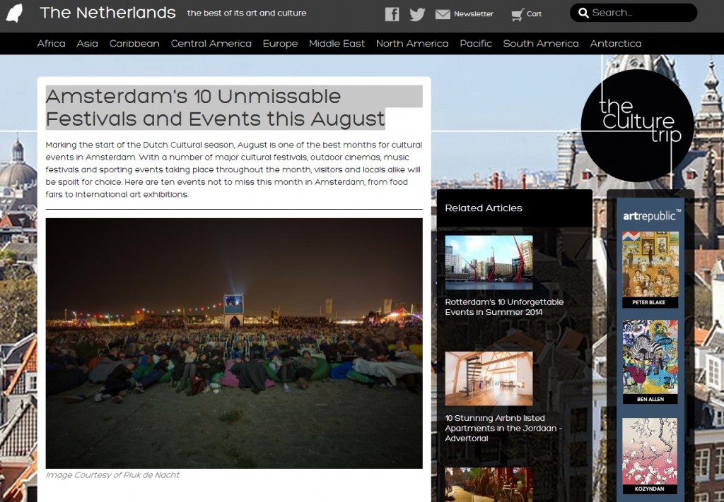 The Culture Trip - Amsterdams 10 Unmissable Festivals and Events this August